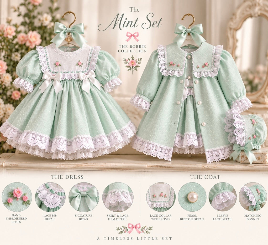 The Romantic Vintage Collection - Mint Dress Set