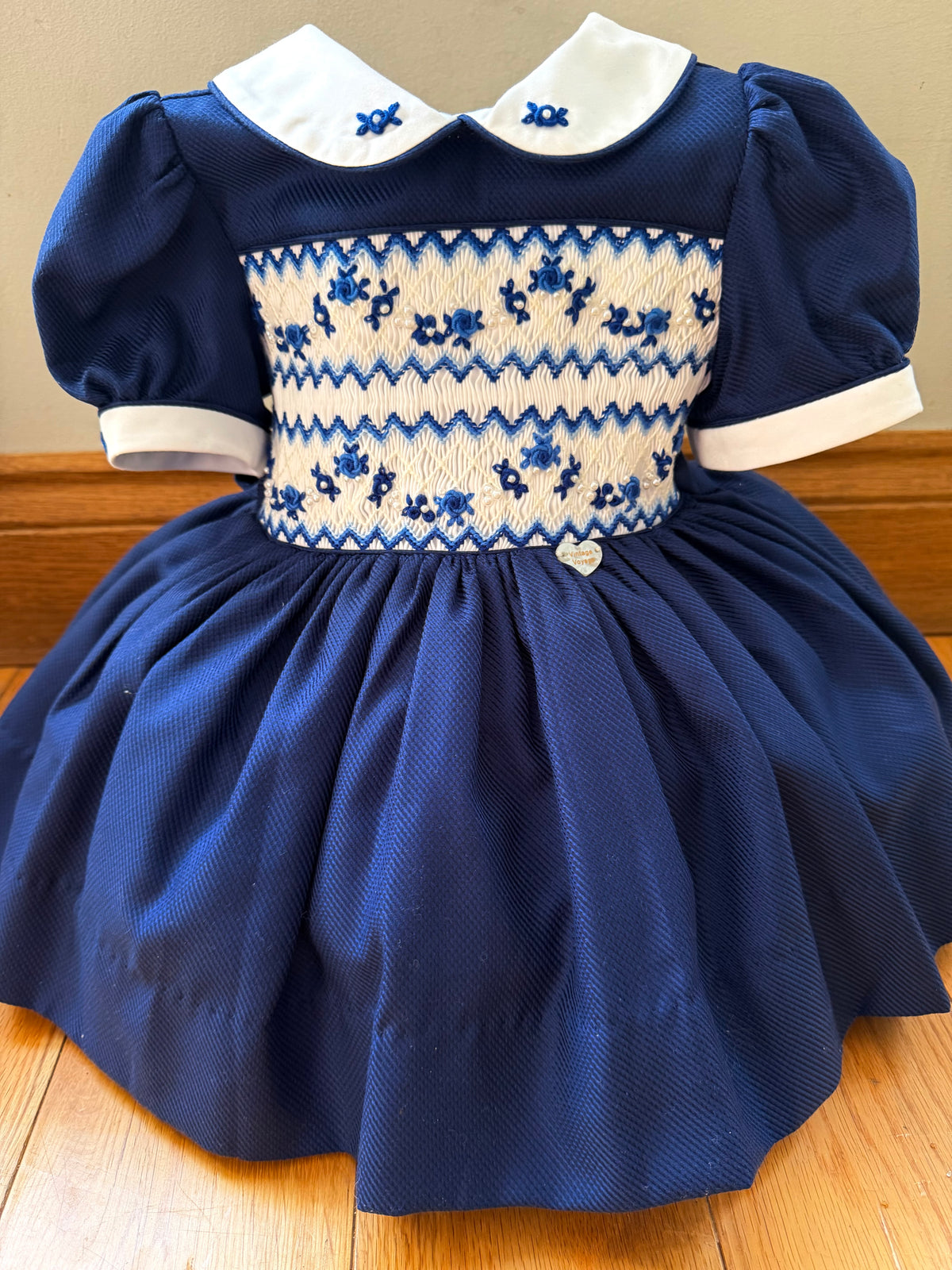 Winter wonderland Navy Smock Dress