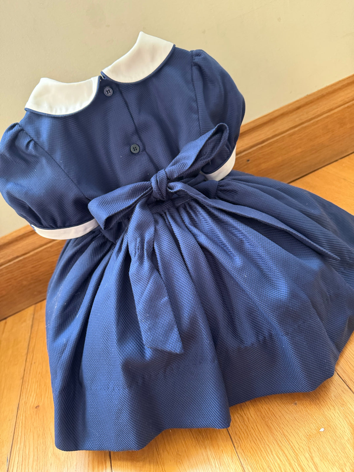 Winter wonderland Navy Smock Dress