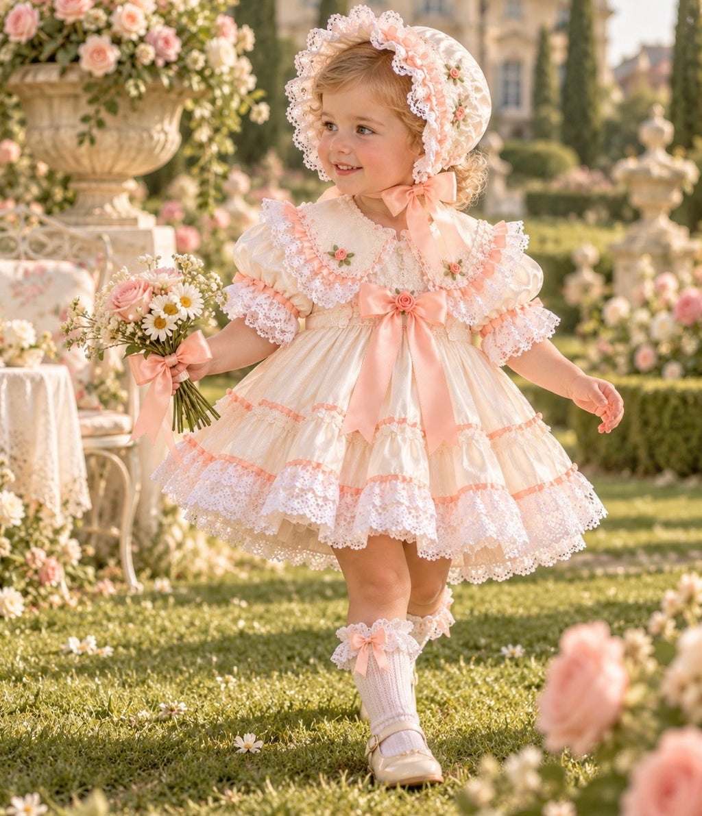 The Romantic Vintage Collection - Peaches & Cream Dress Set