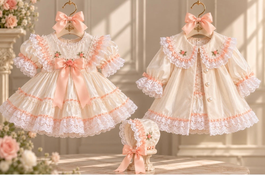 The Romantic Vintage Collection - Peaches & Cream Dress Set