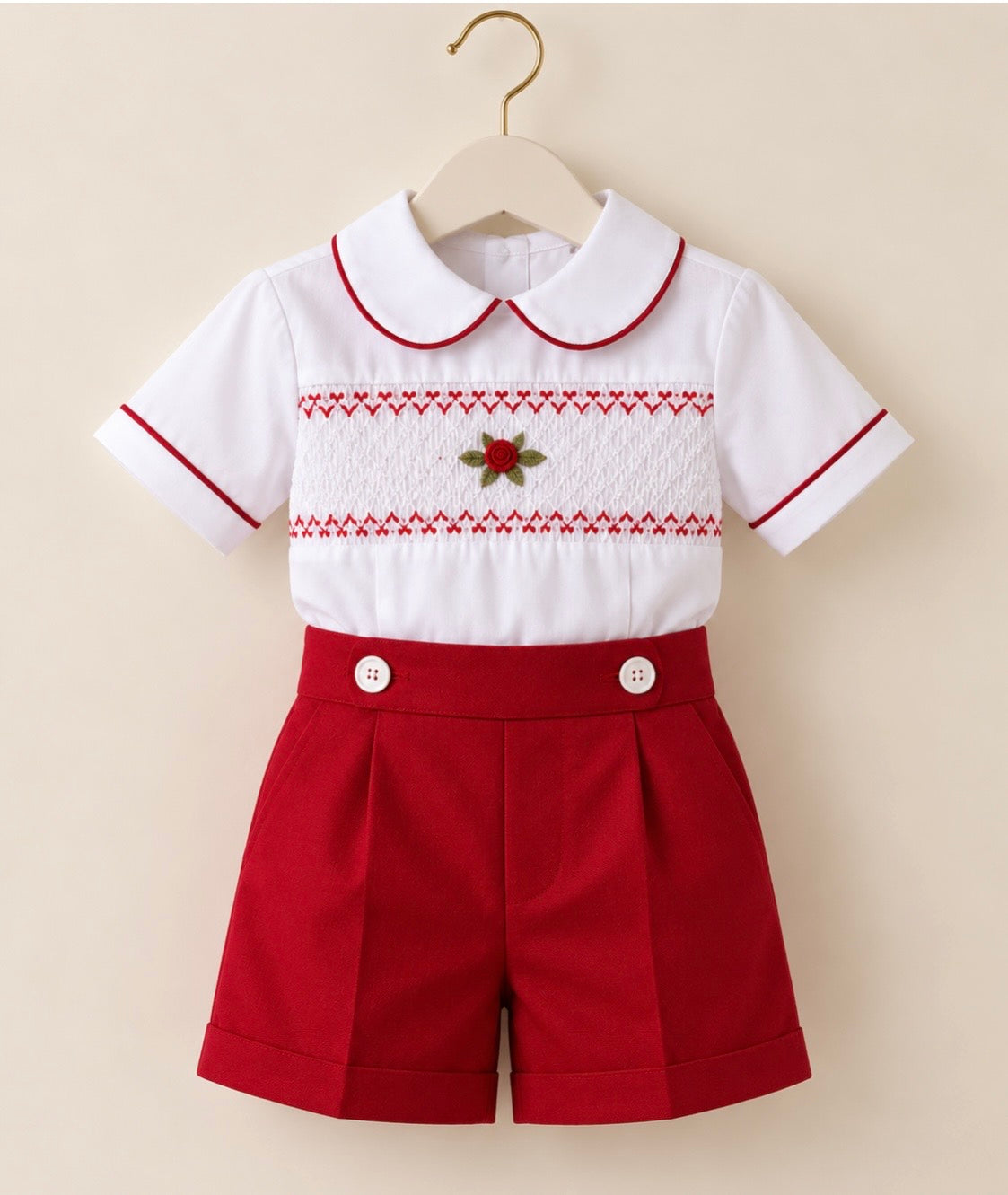 The English Rose Boys Smocked Set