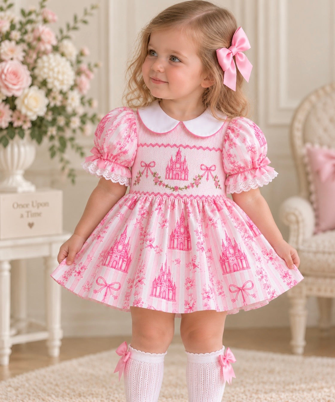 Once Upon A Dream Smock Dress - Pink